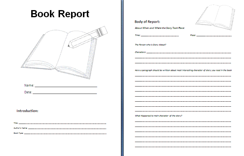 Book report printable