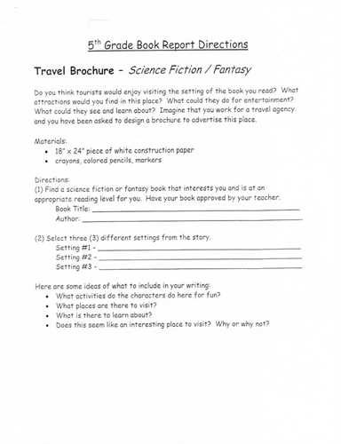 Book reports for middle school