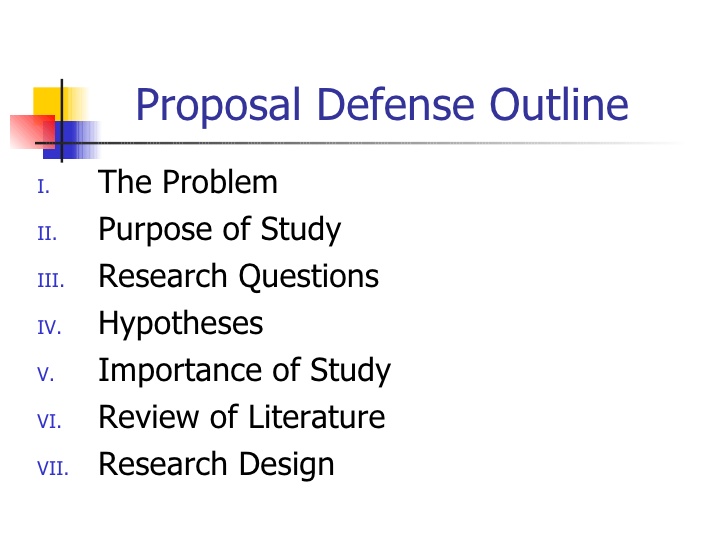 Dissertation proposal defense