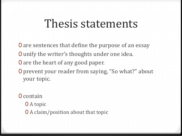 Writing a strong thesis statement